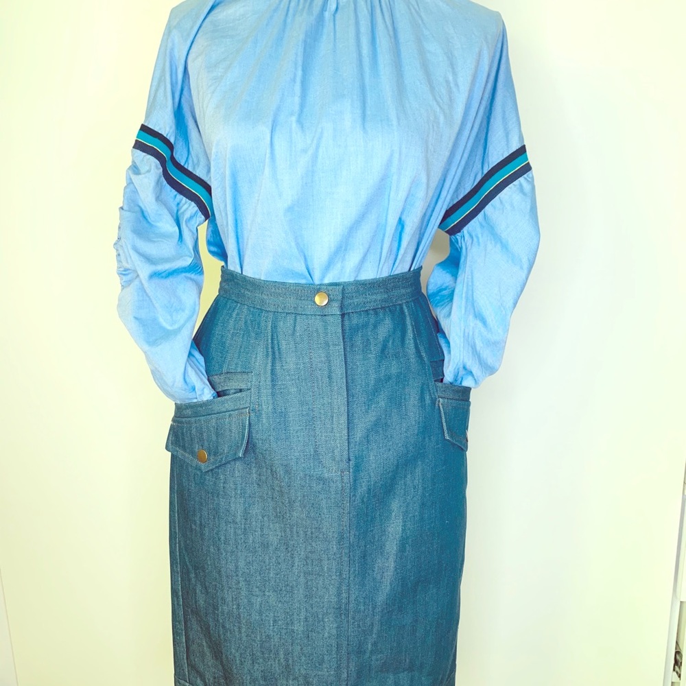 Walter Denim Pencil Skirt